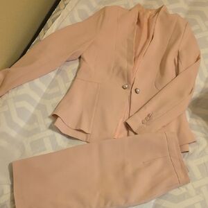 Elegant Pink Blazer and Skirt Set